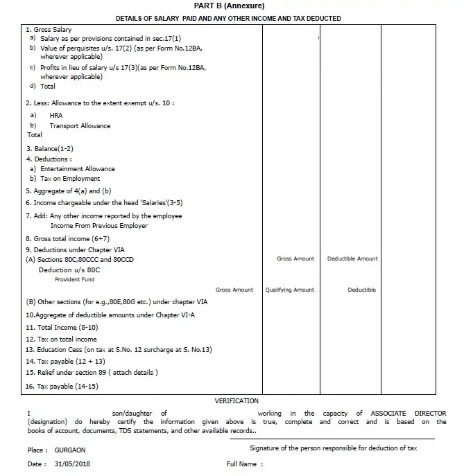 Tax Rebate Under Section 16